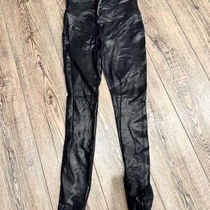 SPANX Coated Faux Leather Leggings Large